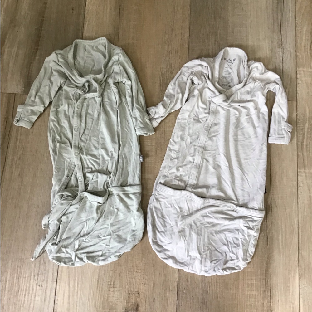 Kyte Baby Bundler Gown- Slate 0-3M (SET OF 2)